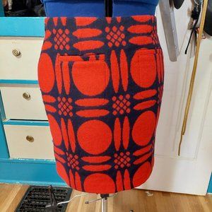 Vintage mod wool mini skirt